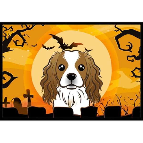 Carolines Treasures BB1782MAT Halloween Cavalier Spaniel Indoor & Outdoor Mat; 18 x 27 in. BB1782MAT - main